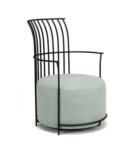 KR-05 圓形黑色鋼框休閒椅