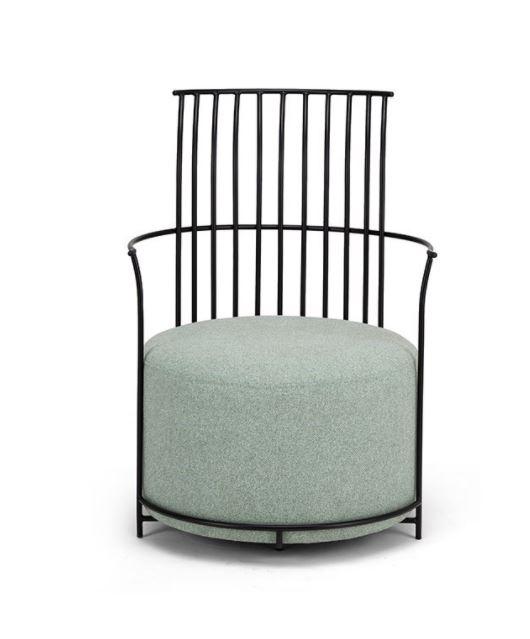 KR-05 圓形黑色鋼框休閒椅