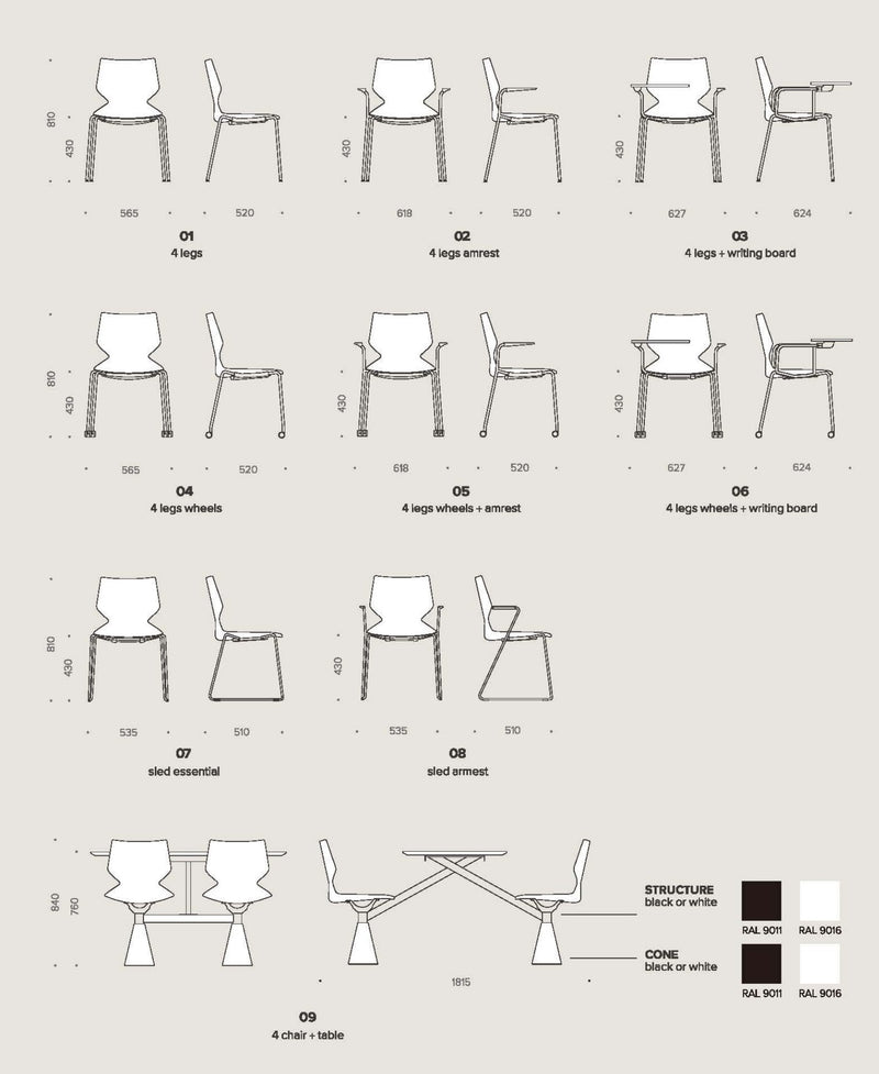 HFF006- 培訓椅/會議椅 寫字板 - KLT Furniture