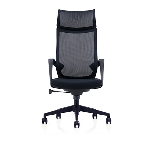 KH-193A 行政座椅(網背)  中背辦公椅 網背設計 連固定扶手