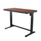 W-KT118WB All-in-one Standing Electric Lifting Desk (Walnut Brown Wood Top + Black Frame)