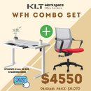 WFH COMBO SET 2 居家工作必備 - 升降桌椅組合(KT118-N + KH-145B-LP)