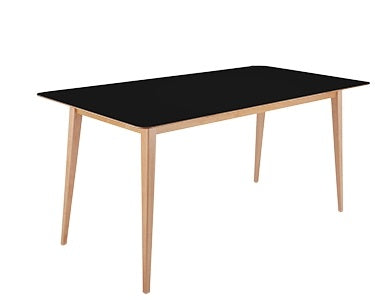 KPT-1 長方形餐桌 白色/黑色 - KLT Furniture