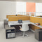 <tc>WD5700 L-shaped office desk with open / sliding door cabinet office desk steel leg</tc>