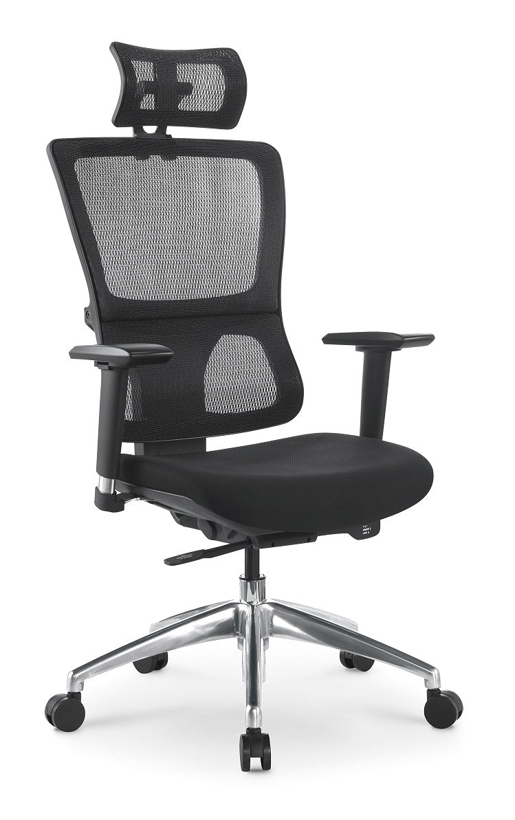 SM-X4BB-F 人體工學椅 滑動座板 鋁合金腳 Full Function - KLT Furniture