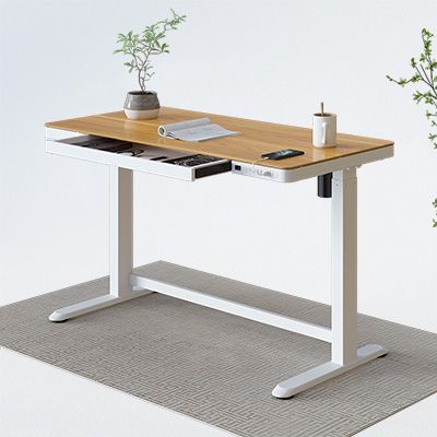 W-KT118W-NW 多合一站立電動升降桌 (橡木桌面+白色框架)